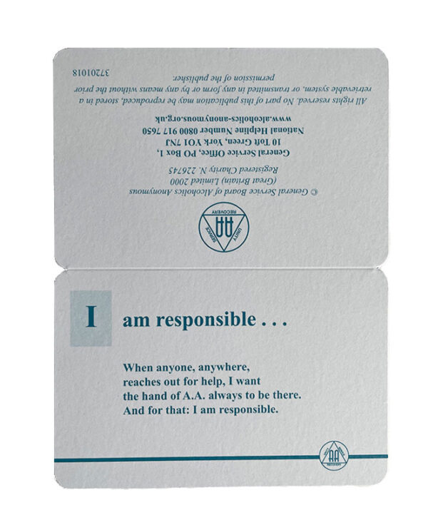 I am Responsible Card