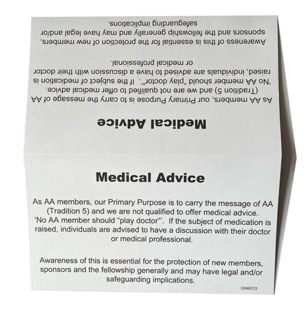 Medical Advice Table Topper