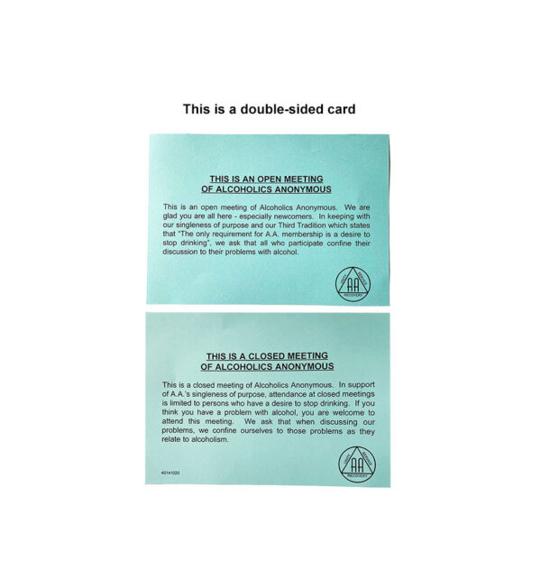Primary Purpose Card (meeting opening statements)