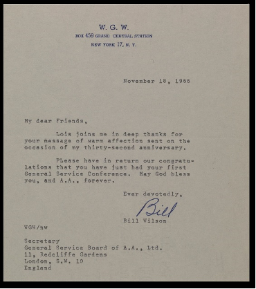 Letter from Bill W