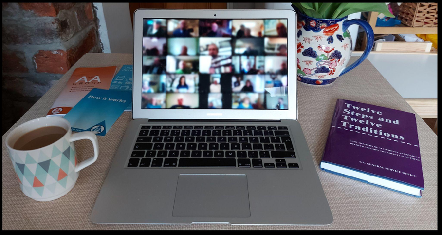 At the outbreak of Covid and resulting lockdown, the 5,000 face to face AA meetings held in Great Britain had to move online. The majority of group turned to Zoom, Skype and other online platforms to hold their weekly meetings