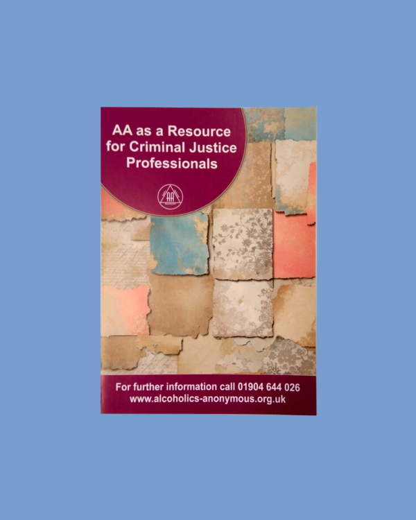 AA as a Resource for Criminal Justice Professionals